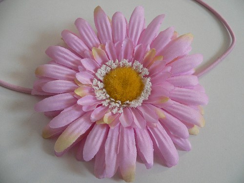 Čelenka pro malou slečnu - růžová gerbera — foto 2