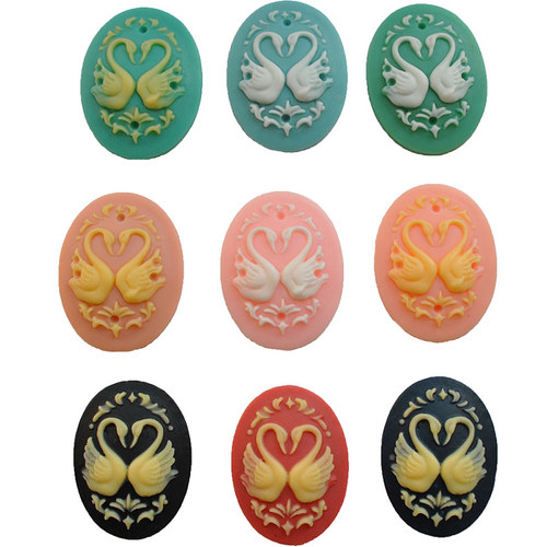 Cameos Two Swans Blue Green 3 ks — foto 2