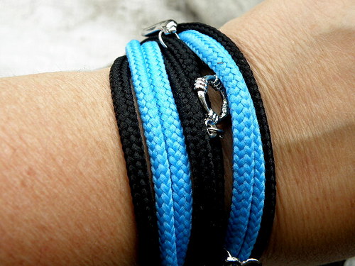 Blue-black - modročerný náramek — foto 6
