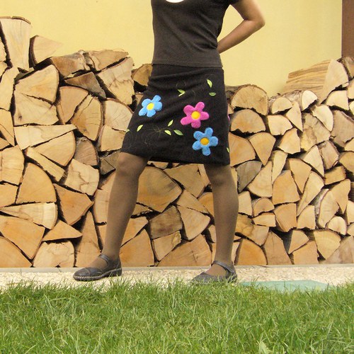Sukňa "kytky mrazuvzdorné:)" — foto 5