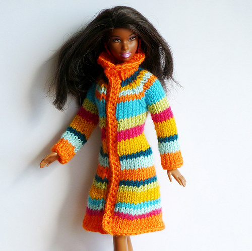 Pruhovaný kabát pro Barbie — foto 5