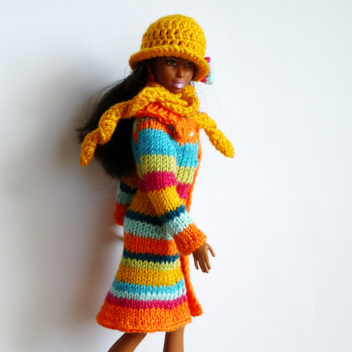 Pruhovaný kabát pro Barbie — foto 6