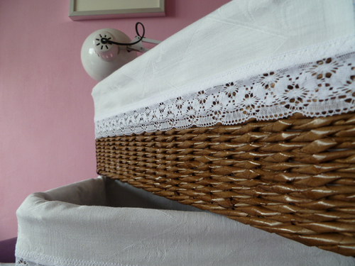 Koše hnědé s krajkou dlouhé 50 cm — foto 2