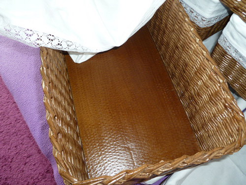 Koše hnědé s krajkou dlouhé 50 cm — foto 3