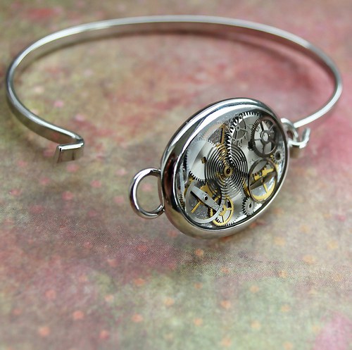 Steampunkový náramek /clear/ — foto 3