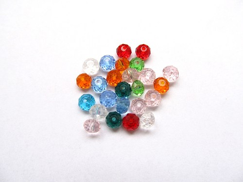 Rondelky mix 4x6mm - 25 ks — foto 2