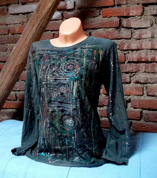 Abstraktní khaki M-L — foto 2
