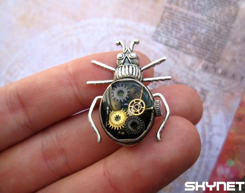 Steampunkový brouček - brož — foto 4