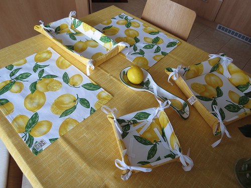Látkový košík s citrony — foto 2