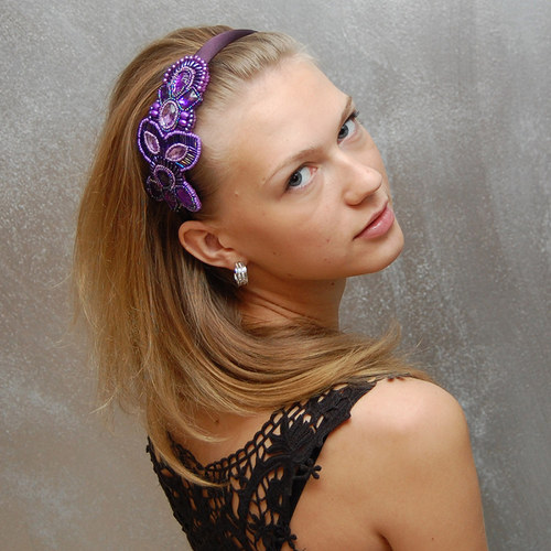 Sylvie fialová... čelenka — foto 6