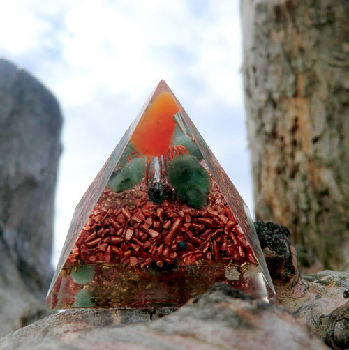 Orgonit - Pyramida - Karneolový plamínek Zamluveno — foto 6