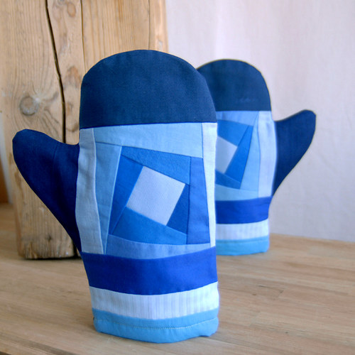 Chňapky patchwork, modré víry ... — foto 2
