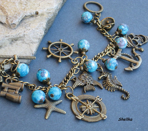 Náramek,,MARINE,, s jadeitem — foto 2