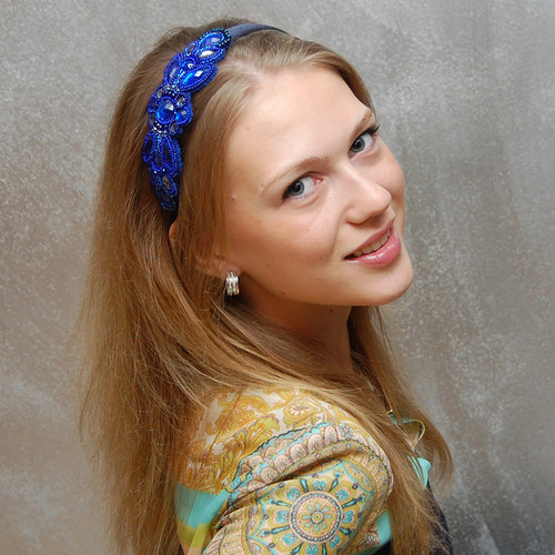 Safírová ... čelenka — foto 2