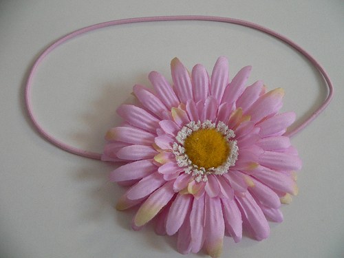 Čelenka pro malou slečnu - růžová gerbera — foto 3