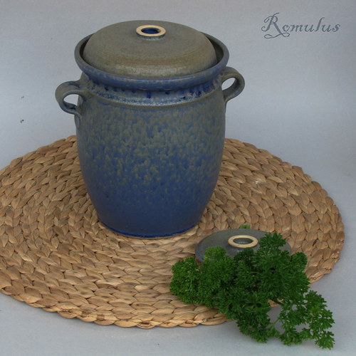Kvašák kameninový modrý 1,5l — foto 2
