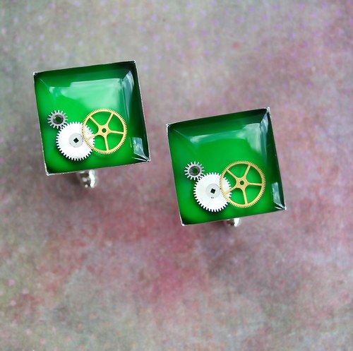 Manžetové knoflíčky /green/ — foto 2