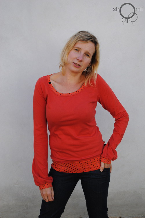 Cihlové s puntíkem, vel. M — foto 2