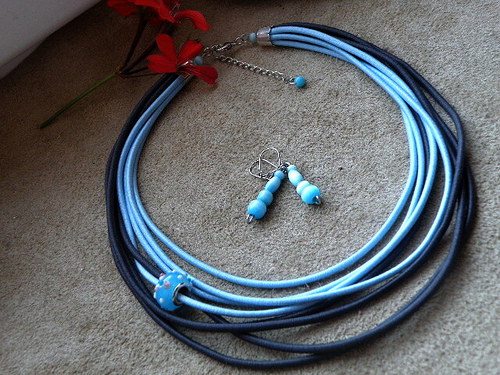 Blue-gray - náhrdelník — foto 2