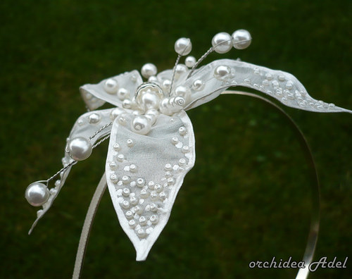 Svatební čelenka "Pearls" - silk — foto 4