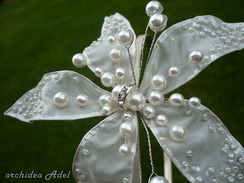 Svatební čelenka "Pearls" - silk — foto 5