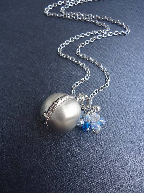 Náhrdelník s hodinkami "Crystal blue" — foto 4