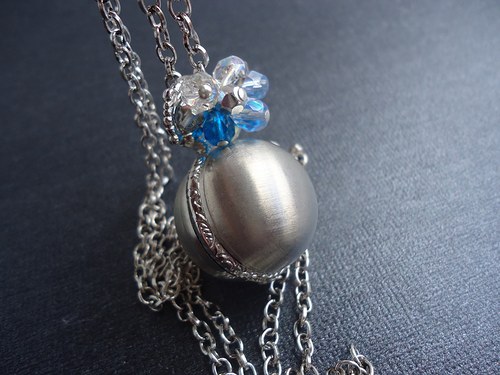 Náhrdelník s hodinkami "Crystal blue" — foto 5