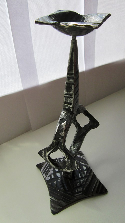 Svícen kovaný kruhový střed — foto 2