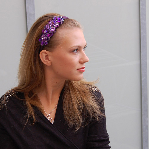 Fialový koktejl ... čelenka — foto 3