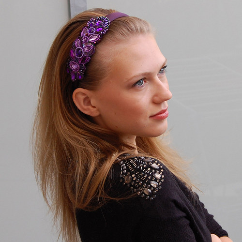 Fialový koktejl ... čelenka — foto 5