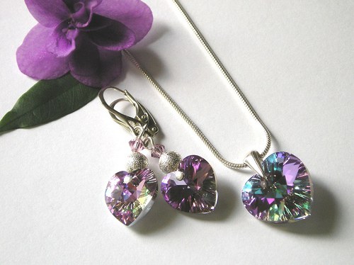 Swarovski sada Vitrail Light AB ( stříbro 925 ) — foto 2