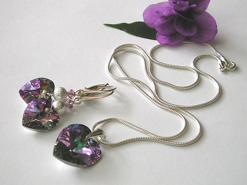 Swarovski sada Vitrail Light AB ( stříbro 925 ) — foto 3