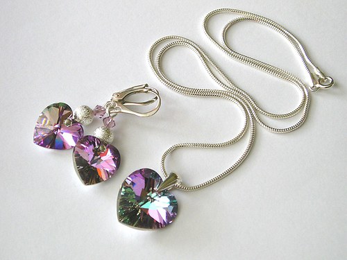 Swarovski sada Vitrail Light AB ( stříbro 925 ) — foto 5