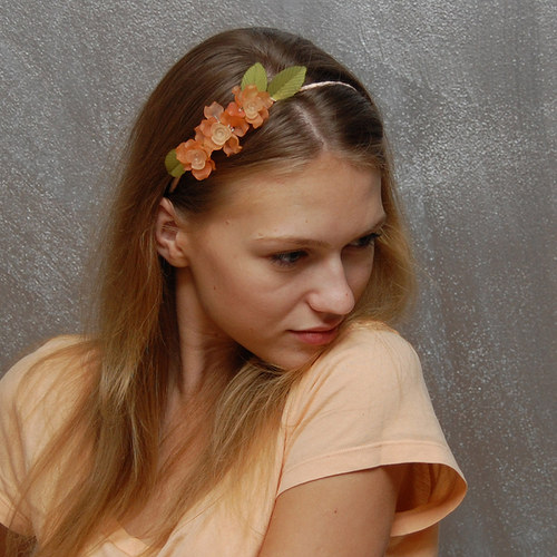 Peach roses ... čelenka — foto 2