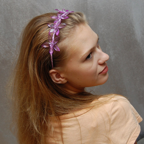 Fialková víla ... čelenka — foto 5