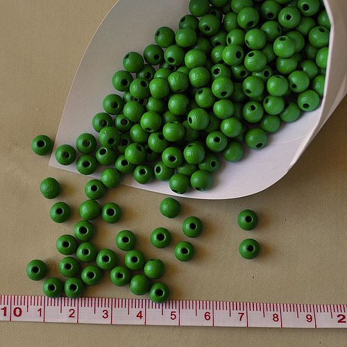 Dřevěné korálky průměr 6mm, 100ks — foto 2