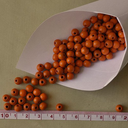 Dřevěné korálky průměr 6mm, 100ks — foto 2