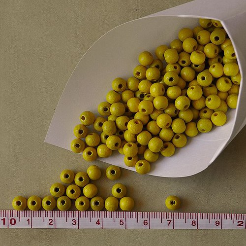 Dřevěné korálky průměr 6mm, 100ks — foto 2