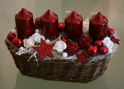 Adventní svícen tmavěčervený — foto 5