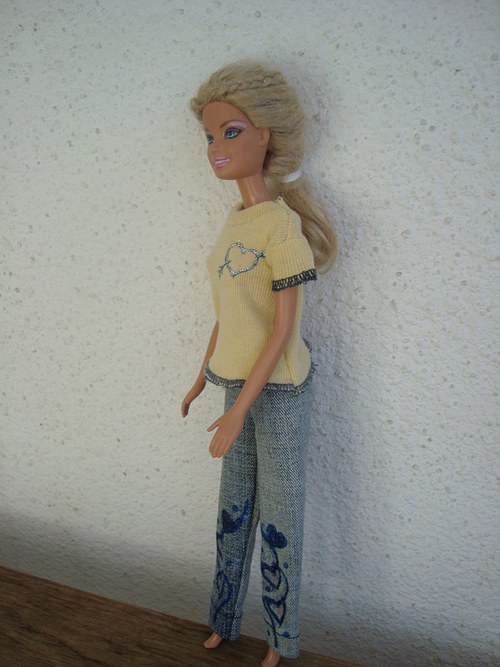 Jeans se srdíčky. — foto 3