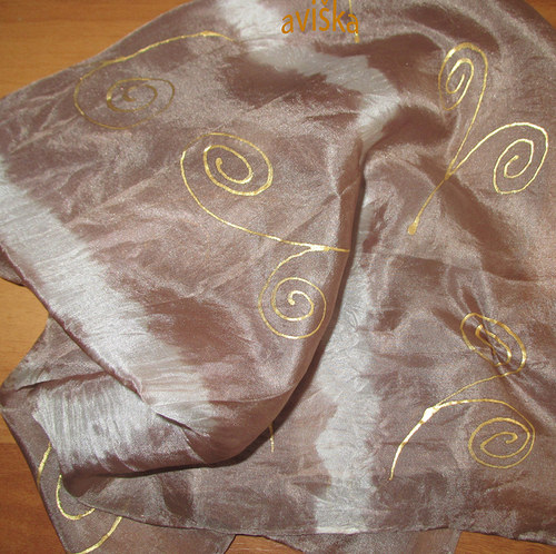 Šátek - zlaté spirály — foto 2