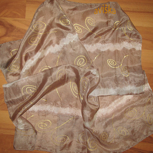 Šátek - zlaté spirály — foto 3