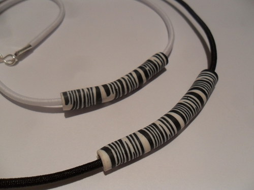 WHite náhrdelník Zebra — foto 2
