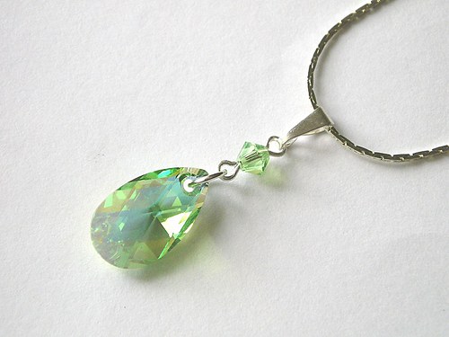 Swarovski sada kapky Peridot — foto 3