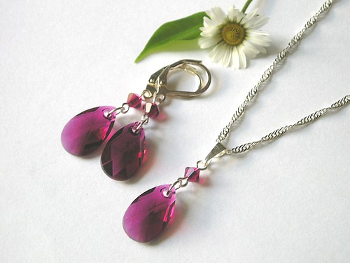 Swarovski sada kapky Ruby — foto 2