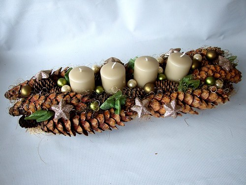 Adventní štola v barvě bílé kávy — foto 3