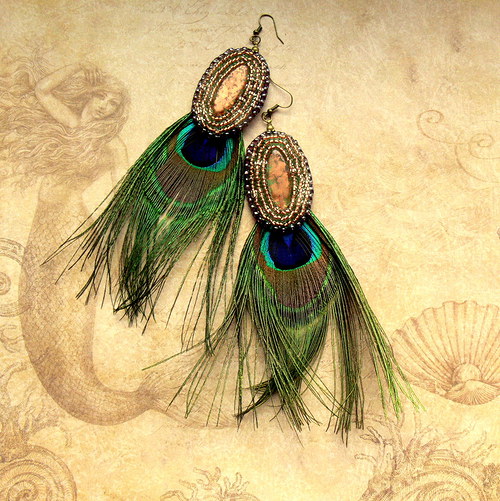 Boucles d'oreille de paon n.34 — foto 2