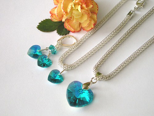 Swarovski sada Blue Zircon + náramek — foto 2