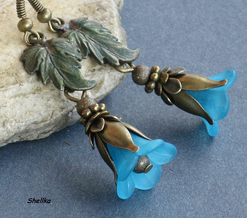 Náušnice,,TYRKYSOVÉ ZVONKY,, — foto 3