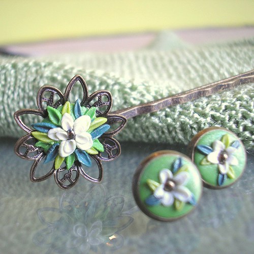 Sponka Flower Button - Anemone — foto 6
